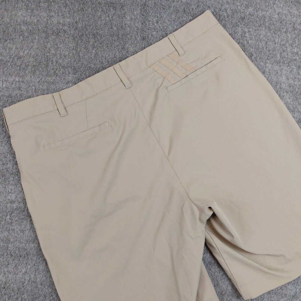 Adidas Golf Shorts Puremotion 3 Stripe Mens 38 (Fit39) Ivory Performance Chino